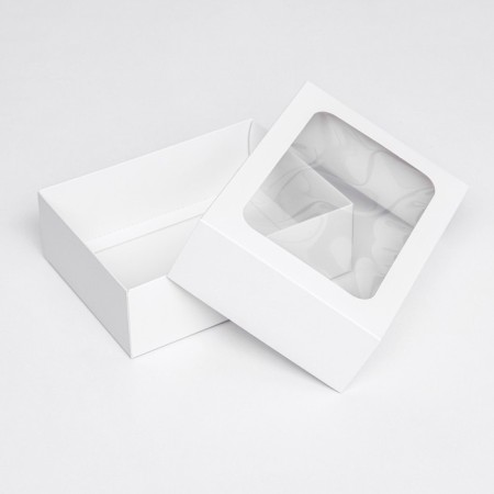 The box is folding, the lid is, with the window, white, 20 x 15 x 6.5 cm,-3