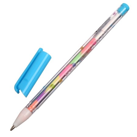 A set of gel pens 6 pieces, multi -colored rods, in plastic packaging-2
