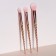 A set of makeup brushes "Gloss", 3 objects, golden color