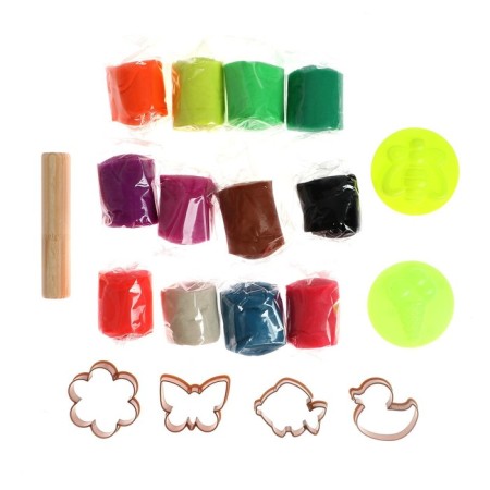 Modeling dough. Large game set: 12 colors-2