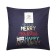 Case on the pillow Ethel "We wish you a merry Christmas", 40*40 cm, 100% polyester, velor