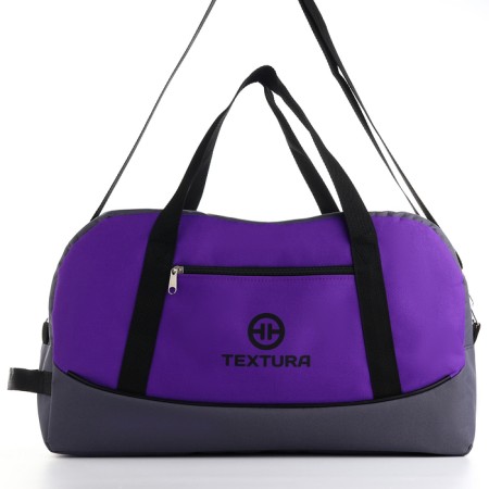 Women's sports bag, textura, average size, gray/lilac color-7