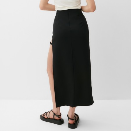 Women's skirt Midy Minaku: Classic Black Color, Rr. 46-4
