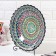 Largan Rishtan ceramics "Flowers", 32 cm, blue, rifting, deep