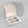 Confectionery folding box for 4 cupcakes, white 16 x 16 x 14 cm