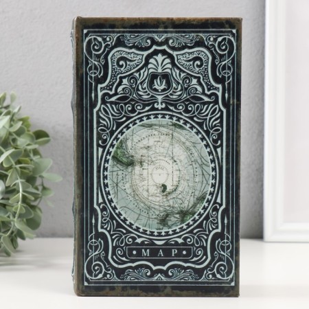 Safe Brush Tree leatherette "Old card" embossing 21x13x5 cm-1