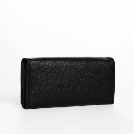 Women's wallet on a magnet, black color-1