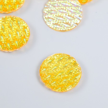 Decor for creativity Plastic "Rain" holography orange set 6 pcs 2.5x2.5 cm-1