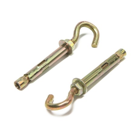 Anchor bolt of scrap, with a hook, galvanized, 8x60 mm, 75 pcs