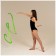 Ribbon for rhythmic gymnastics with a stick Grace dance, 4 m, green color