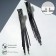 Hanging earrings "Hollywood" rain, gray color, 11 cm