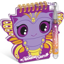 A mini-block in the form of a fairy-tale character Nebulous Stars Lumina, on a spring, with a colored gel pen