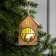 Christmas tree toy "House with a fox", from batteries, glow warm white