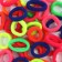 Hair elastic bands "Tm -Mahrushka", fox, 100 pcs, 2 x 2 x 0.4 cm