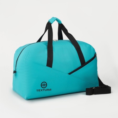 Road bag, textura, large size, turquoise color