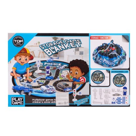 Game set "Police", with metal machines and rug-shirt-8