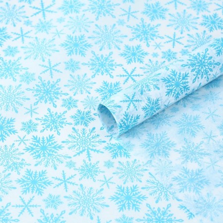 Packaging paper for the New Year with Snowflakes, 50 x 70 cm