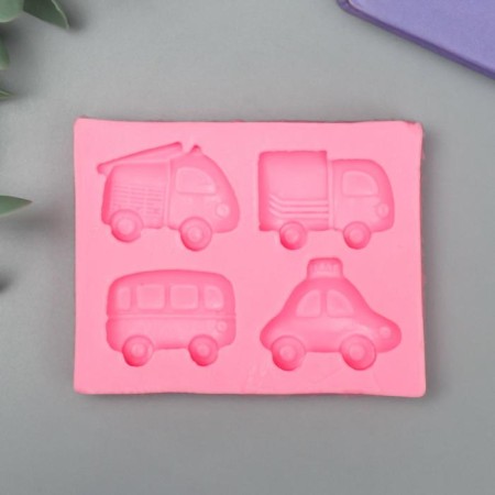 Mold Silicon "Transport" 4 subjects 1.1x6.4x8.1 cm