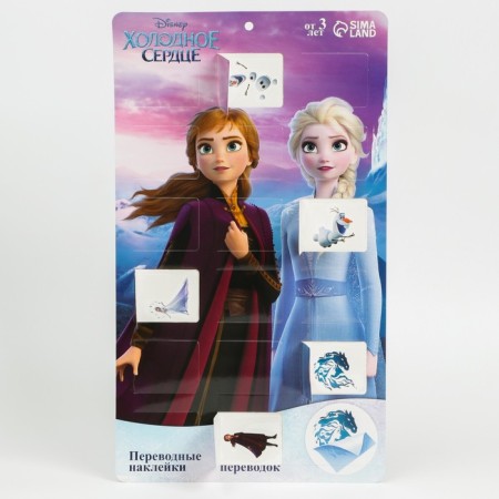 Advent calendar with tattoos for children 18 pcs. "Elsa and Anna" cold heart-1