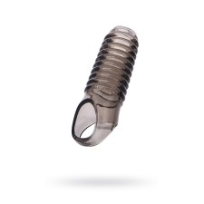 Toyfa Xlover nozzle for increasing size, TPE, black transparent, 11 cm