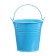 Bucket of decorative, average: height 8 cm, diameter 8 cm, blue