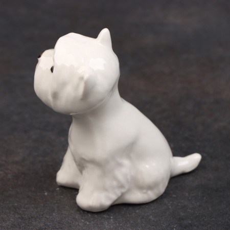 Porcelain figurine "West Heyland White Terrier, sits", 7 cm-2