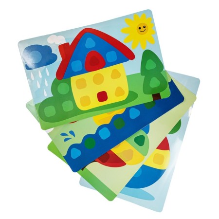 Mosaic for the smallest Baby Toys "House", 5 colors, 31 elements-1
