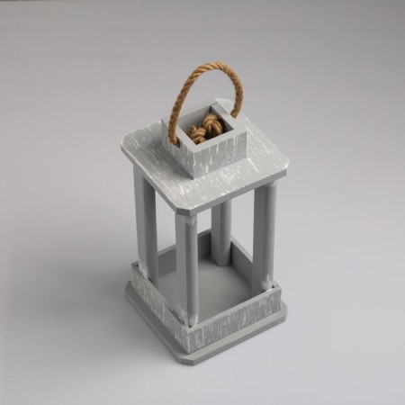 Kashpo Wooden "Lantern", pen, vintage, 16 × 16 × 30 cm-2