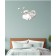 Interior stickers "hearts", mirror, decor on the wall, panel 22 x 28.5 cm, 5 email