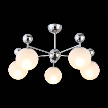 Ceiling EVOLUCE lamp. Sle106102-05. Pechio. 5x60 watts, E27, 63x63x34 cm, chromium color-1