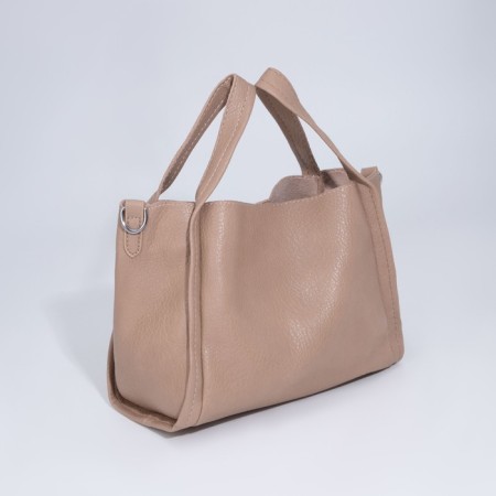 Bag Women's Tout on the button, a lightning cosmetic bag, beige color-2