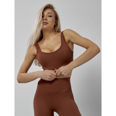 Sports suit female, size 42, brown color-10