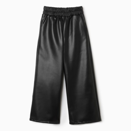 Direct pants for girls kaftan p. 36 (134-140 cm), black-3