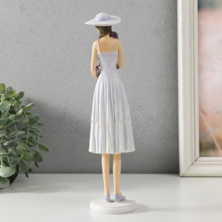 Polystone souvenir "Girl with lavender basket, in the hat" 7x6.5x26 cm-2