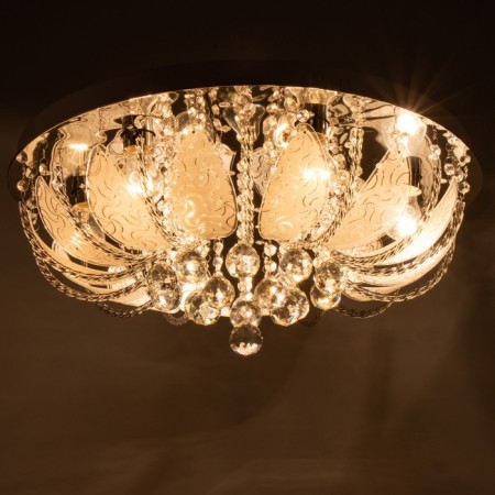 Svetogor chandelier "Simoda" 8x60W E27 LED lighting chrome 60x60cm-5