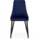 Chair on a metal frame Metal/velor, black/blue 49x60x95 cm