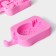 A set of ice cream shapes, 3 pcs, silicone, 14 × 7.5 × 2.5 cm, pink color