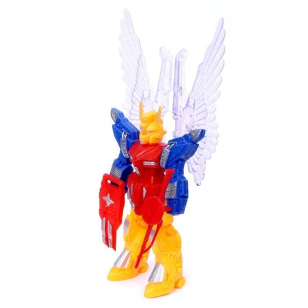 The Robot "Space Warrior", light effects, works from batteries, the color of mix-6