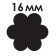 Figure hole "Chamomile", diameter of the cut -out figure 16 mm