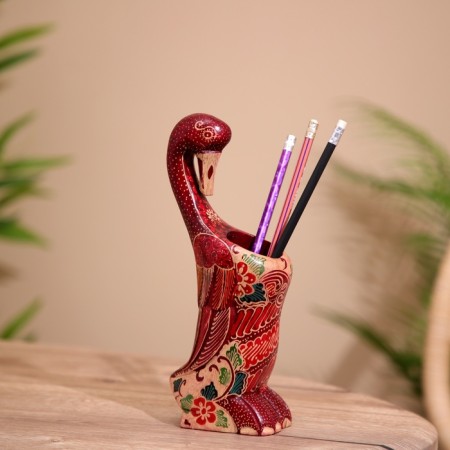 Stander for pens "bird" wood 22 cm-5