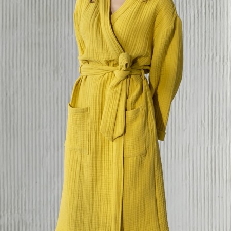 Shifu robe, size XL, mustard color-1