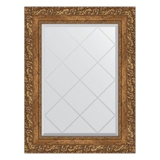 Mirror with engraving in the baguette frame, bronze vignette 85 mm, 55x72 cm