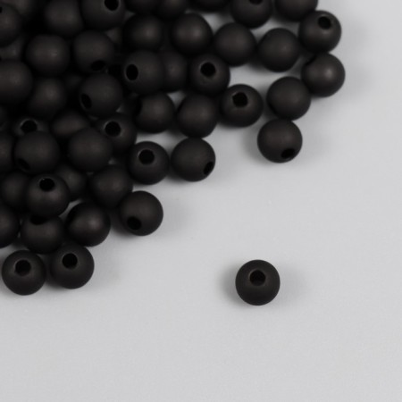 A set of matte beads "Astra" 6 mm, 20 g, black