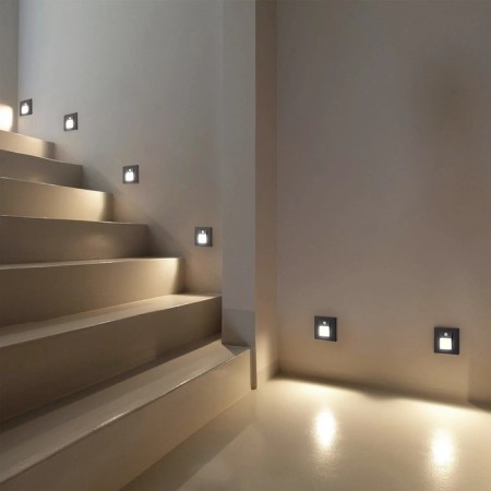 DK1020-BK built-in lamp with a motion and light sensor Sensor, IP20, 1W, LED 3000K, Che-2