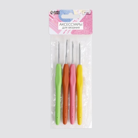 A set of hooks for knitting, D = 2-3.5 mm, 14 cm, 4 pcs, colorful color-4