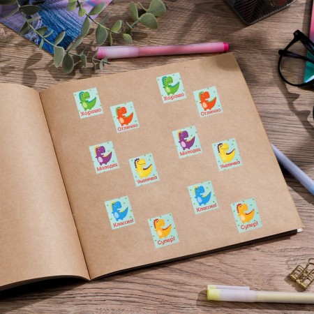 Dinosauricated paper stickers, 10.5 × 18 cm-2