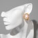 Earrings with pearls "abstraction" mirror, color gold