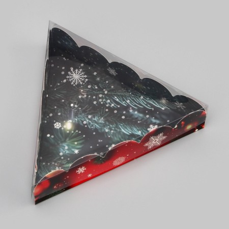 Box for cookies, confectionery packaging, "Fairytale New Year!", 18 x 18 x 4 cm, New Year-1