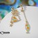 Earms enamel "Night" cat and fish, colored in gold