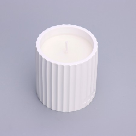 Candle in concrete Aromatic "Michelangelo", 13x7 cm, blue bells, soy wax, 160 g-5